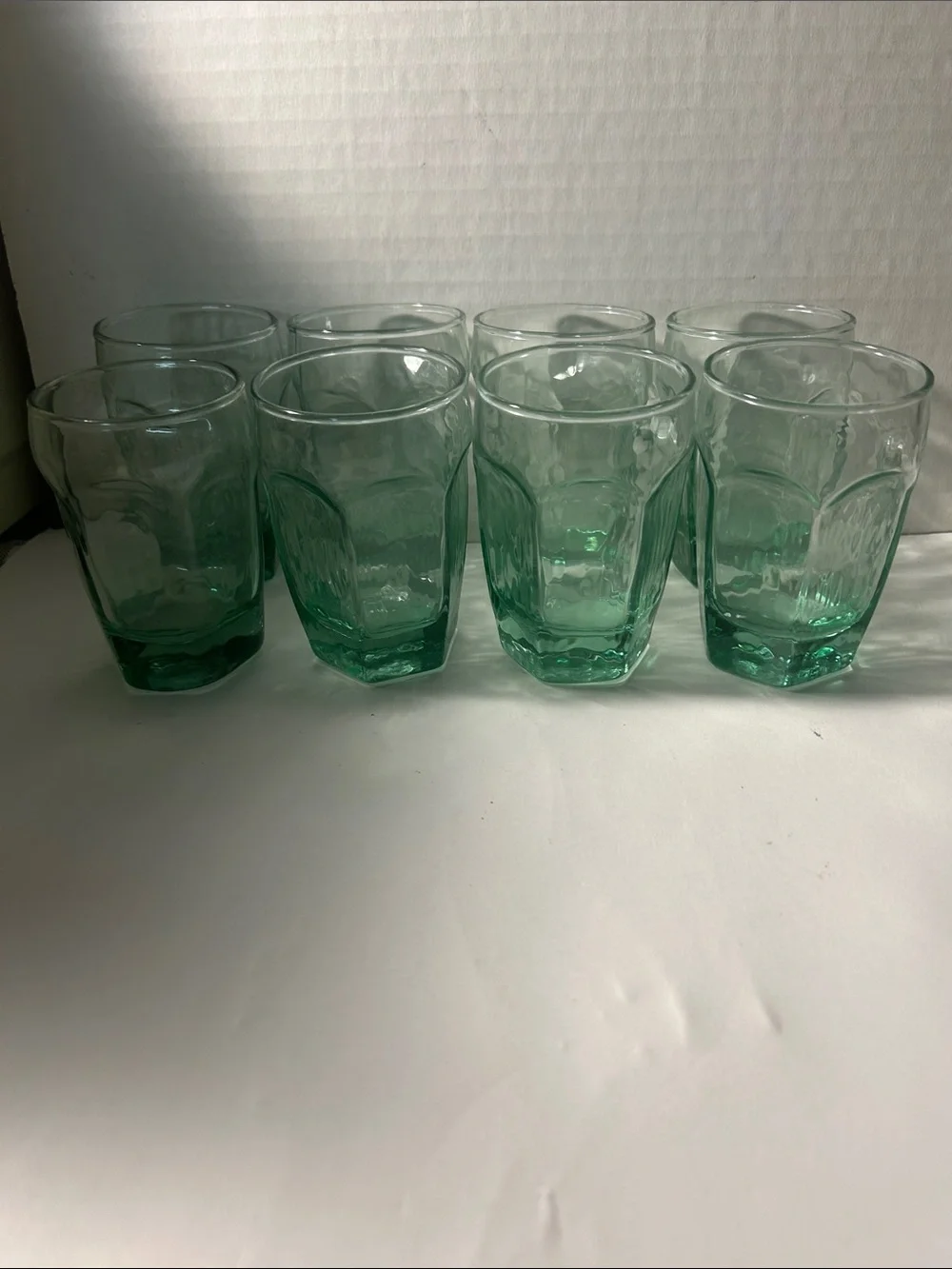 Set of 8 Green Libby Chivalry Juice Glasex